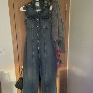Brand new Zara denim backless jumpsuit